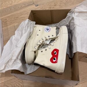 Comme des Garcons PLAY White Sneakers